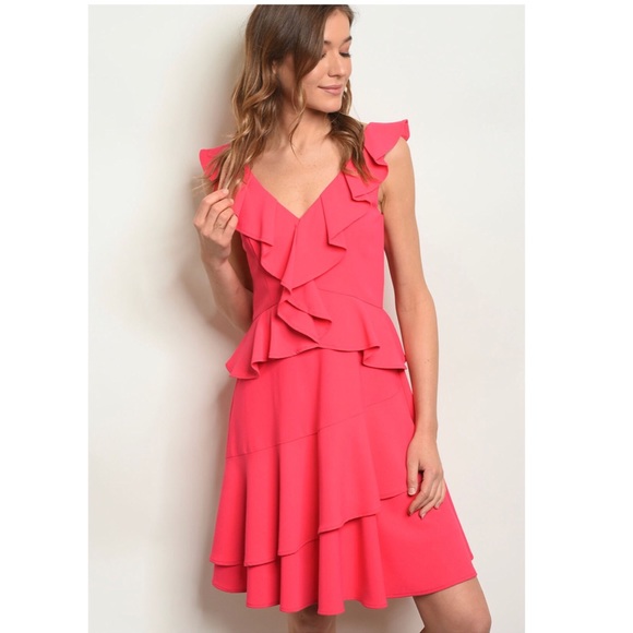 FLUTTER DRESS FUCHSIA - Picture 6 of 8